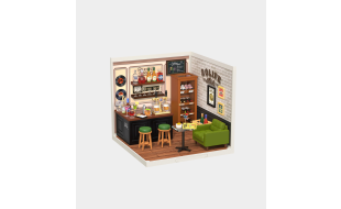 Rolife Leisurely Cheers Bar Plastic DIY Miniature Dollhouse Kit