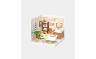 Rolife Pop Bubble Bathroom Plastic DIY Miniature Dollhouse Kit