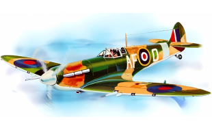 Guillows 1/16 Scale Spitfire Balsa Model Kit