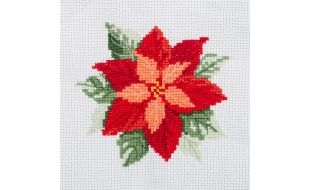 Trimits Poinsettia Mini Counted Cross Stitch Kit