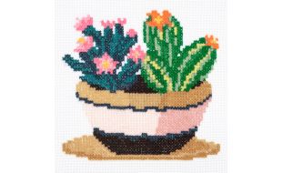 Trimits Succulence Mini Counted Cross Stitch Kit