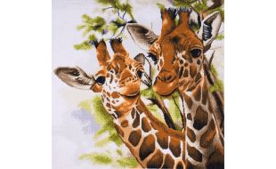 Trimits Giraffes Extra Large Printed Cross Stitch Kit