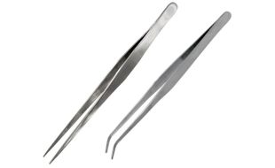 Hobbies Curved and Straight Tip Strong Stainless Steel Tweezers
