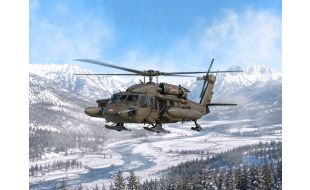 ICM 1/48 Scale UH-60A Black Hawk with ESSS & Skis Model Kit