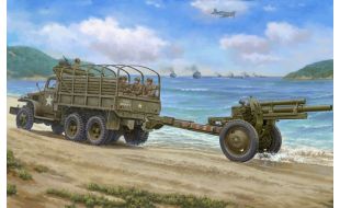 I Love Kit 1/35 Scale US CCKW-352 6x6 MG Ring Mount Version Truck & M2A1 105mm Howitzer Model Kit