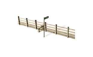 Scale Model Scenery Laser Cut 4ft Post & Rail Lineside Fencing OO Gauge