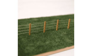 Scale Model Scenery Laser Cut 4ft Post & Wire Fencing OO Gauge