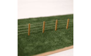 Scale Model Scenery Laser Cut 4ft Wooden Fence Posts OO Gauge