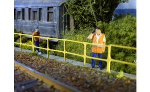 Scale Model Scenery Laser Cut Tube Clamp Style Safety Railings (2 x 260mm) OO Gauge