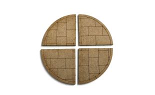 Scale Model Scenery Laser Cut MDF 90 Degree Pavement Corners (Pack of 4) OO Gauge