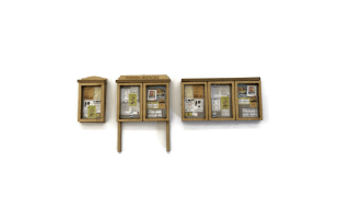 Scale Model Scenery Parish / Village / Church Noticeboards (Pack of 6) OO Gauge