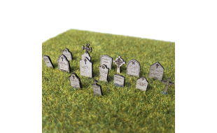 Scale Model Scenery Laser Cut Gravestones (Pack of 58) OO Gauge