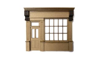 Scale Model Scenery Period Shop Front With Left-Hand Door OO Gauge