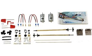 Amati 1/10 Scale Riva Aquarama Italian Runabout Quality Model Kit - Motor & Transmission Set