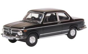 Oxford Diecast 1/76 Scale BMW 2002 Black Die Cast Model