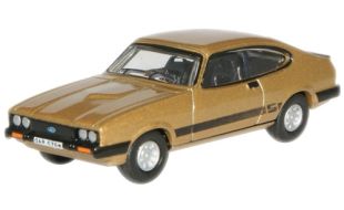 Oxford Diecast 1/76 Scale Solar Gold Ford Capri MkIII Die Cast Model