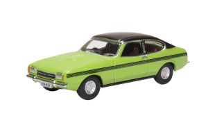 Oxford Diecast 1/76 Scale Ford Capri MkII Lime Green Die Cast Model