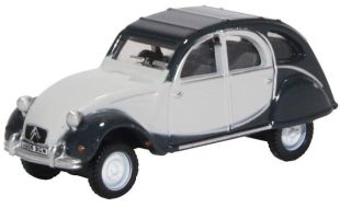 Oxford Diecast 1/76 Scale Citroen 2CV Charleston Cormorant Grey Midnight Grey Die Cast Model