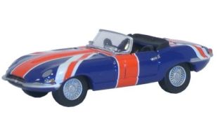 Oxford Diecast 1/76 Scale Jaguar E Type Union Jack Die Cast Model