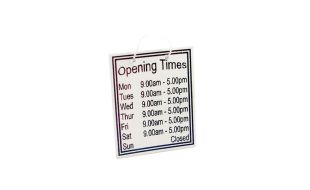 Opening Times Sign for 12th Scale Dolls House