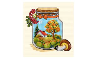 Orchidea Autumn Jar Counted Cross Stitch Kit