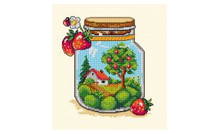 Orchidea Summer Jar Counted Cross Stitch Kit