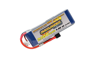 Overlander Supersport Pro 2200mAh 7.4V 2S 35C LiPo Battery - XT60 Connector