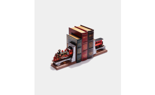 Rolife Century Train 3D Wooden DIY Miniature Bookend Kit
