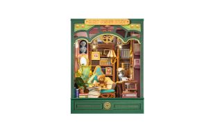 Rolife Quiet Corner Study 3D Wooden DIY Miniature House Book Nook