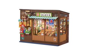 Rolife Nostalgic Corner Shop 3D Wooden DIY Miniature House Book Nook