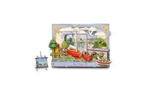 Rowood Red Boats Wall Art Wooden Model Kit