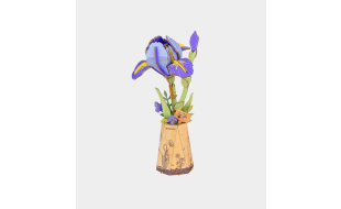 Rowood Purple Iris Wooden Model Kit