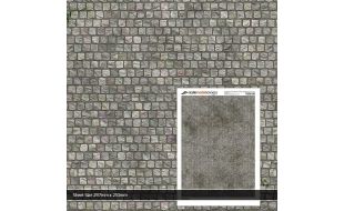 Scale Model Scenery Cobblestones Texture Paper (Pack of 5) OO Gauge
