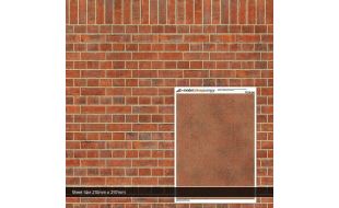 Scale Model Scenery English Bond Red Brick Texture Paper (Pack of 5) OO Gauge