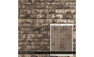 Scale Model Scenery Light Weathered Random Ashlar Brick Texture Paper (Pack of 5) OO Gauge
