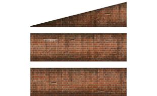 Scale Model Scenery English Bond Weathered Red Brick Platform Wall Wraps (18mm to 20mm high) OO Gauge