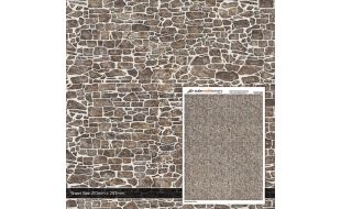 Scale Model Scenery Pointed Brown Stone Texture Paper (Pack of 5) OO Gauge