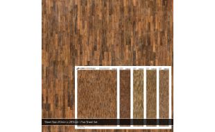 Scale Model Scenery Worn Wooden Flooring Texture Paper (Pack of 5) OO Gauge