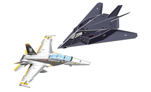 CubicFun P629H F-117 Nighthawk & F/A-18 Hornet 3D Puzzle