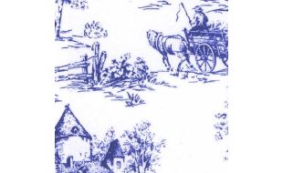 Toile de Jouy Blue Wallpaper for 12th Scale Dolls House