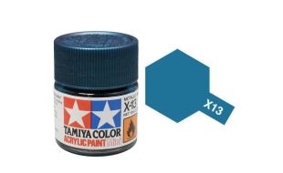 Tamiya Acrylic Gloss Paint (10ml) - Metallic Blue