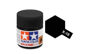 Tamiya Acrylic Gloss Paint (10ml) - Semi-gloss Black