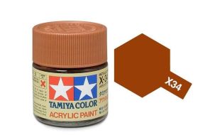 Tamiya Acrylic Gloss Paint (10ml) - Metallic Brown
