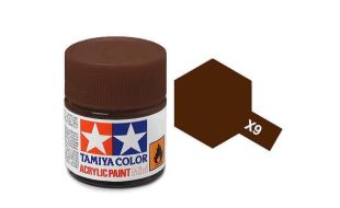 Tamiya Acrylic Gloss Paint (10ml) - Brown