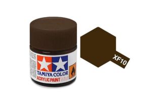 Tamiya Acrylic Flat Paint (10ml) - Flat Brown
