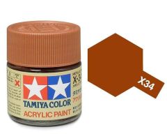 Tamiya Acrylic Gloss Paint (10ml) - Metallic Brown