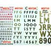 Water Slide Alphabet and Numbers Letter Transfers