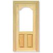 Wooden Glass Top Door for 12th Scale Dolls House