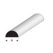Super Styrene Half Round Rod - 2.00mm x 330mm