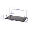 OcCre Black Display Stand with Metal Supports